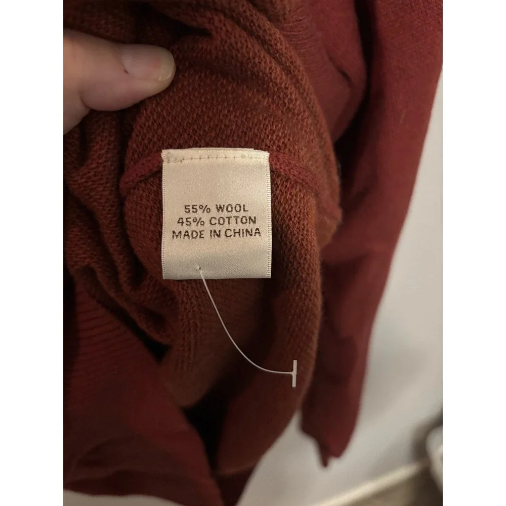 Peter Millar Quarter-Zip Pullover Sweater Men's Size XL‎ Maroon Long Sleeve